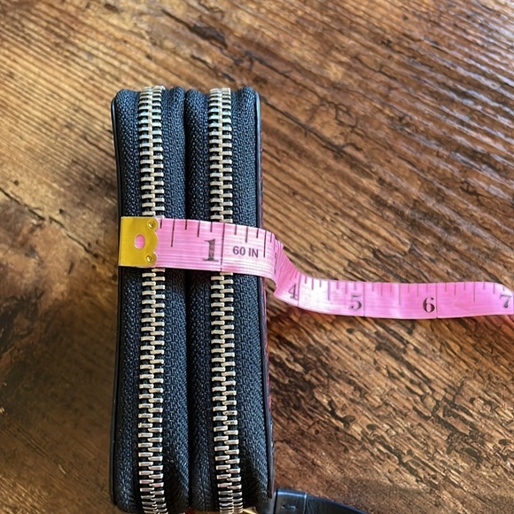 ALLSAINTS Nantes Leather Cardholder Red Snakeskin Leather - Picture 7 of 9